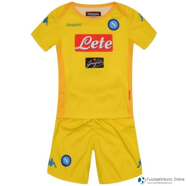 Neapel Trikot Auswarts Kinder 2017-18 Gelb Fussballtrikots Günstig